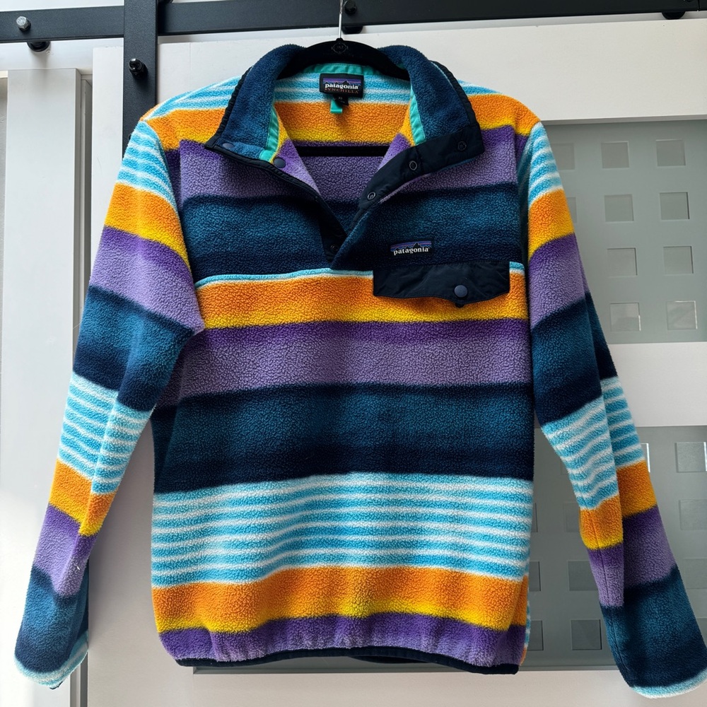 Patagonia Fitz Stripe Synchilla Fleece Pullover, XS